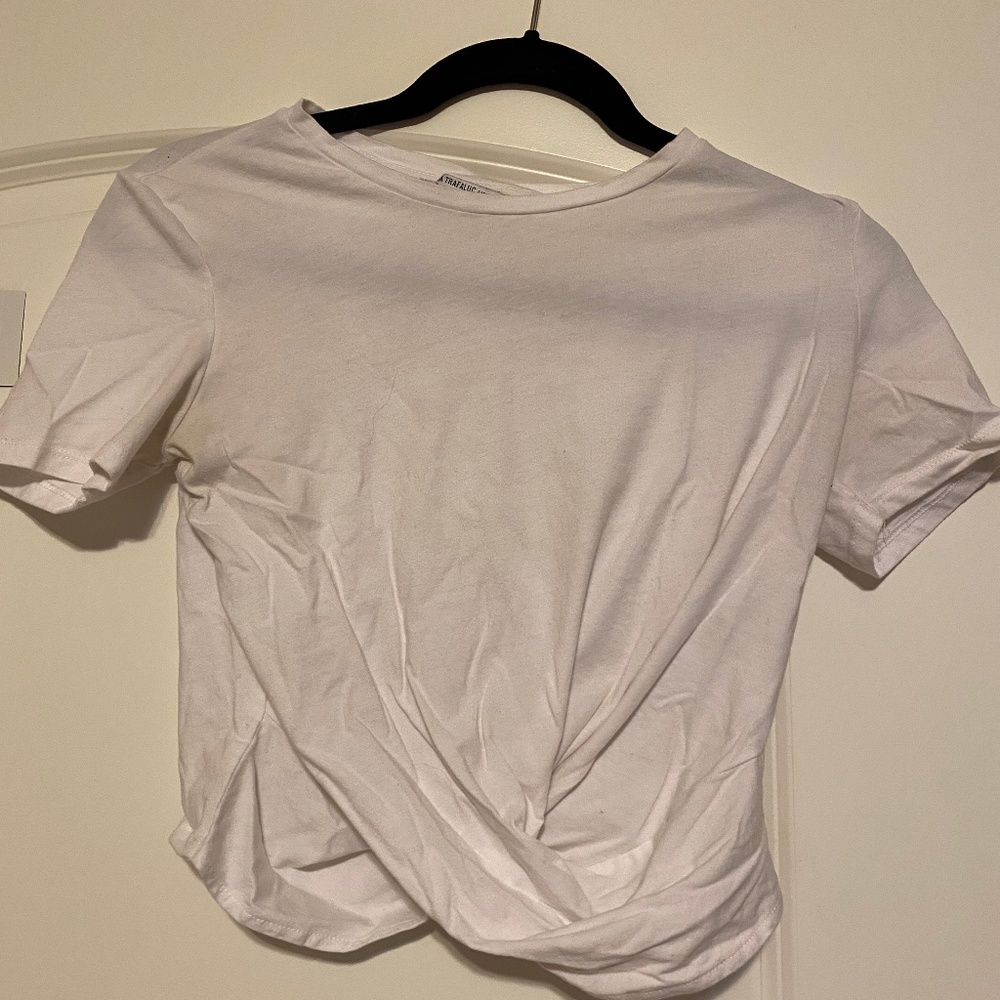 White Zara crop top